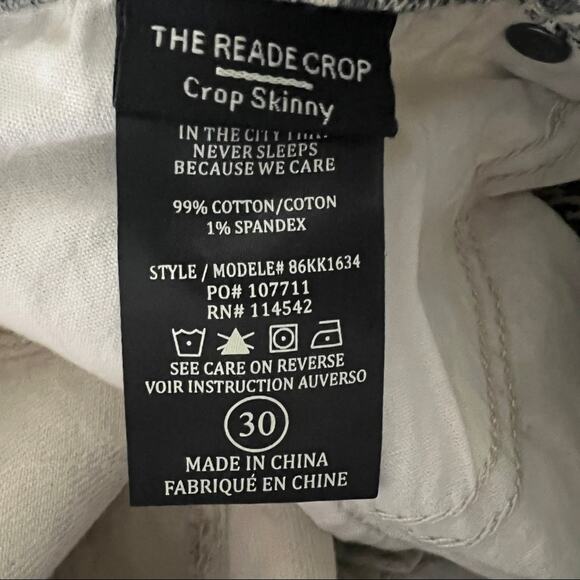 NWT BEW BLANK NYC The Reade Crop Pant in Snake Along Size 30 - Picture 9 of 9